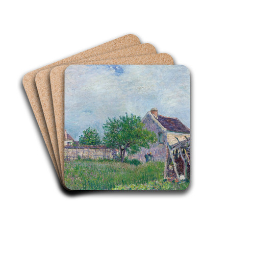 Vieille Chaumire Aux Sablons by Alfred Sisley Drink Coasters - set of 4