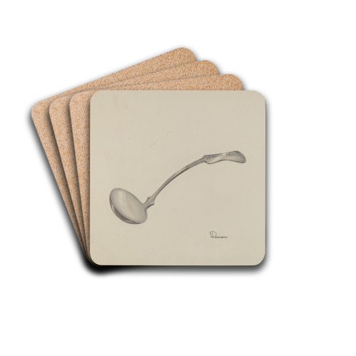 Cream Ladle by Josephine C. Romano Drink Coasters - set of 4 Cream Ladle by Josephine C. Romano Drink Coasters - set of 4