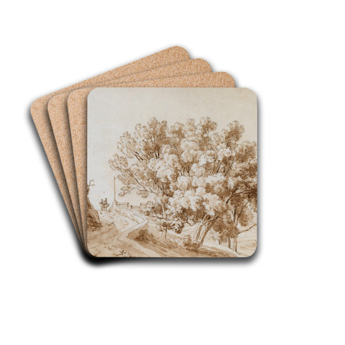 Tivoli, near Rome by Gaspare Gabrielli Drink Coasters - set of 4