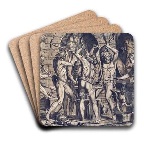 Venus at Vulcan's Forge by Lon Davent Art Drink Coaster set