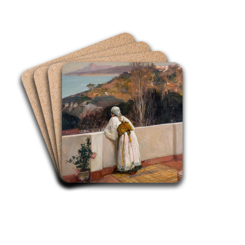 Evening, Tangiers by Sir John Lavery Drink Coasters - set of 4 Evening, Tangiers by Sir John Lavery Drink Coasters - set of 4