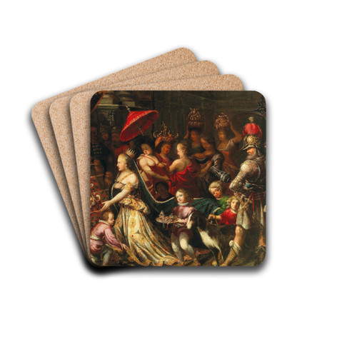 The Queen of Sheba before Solomon by Stephan Kessler Drink Coasters - set of 4 The Queen of Sheba before Solomon by Stephan Kessler Drink Coasters - set of 4