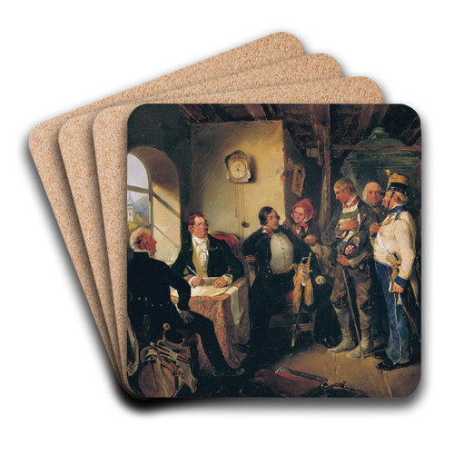 Die Rekrutierung by Carl Schindler Art Drink Coaster set