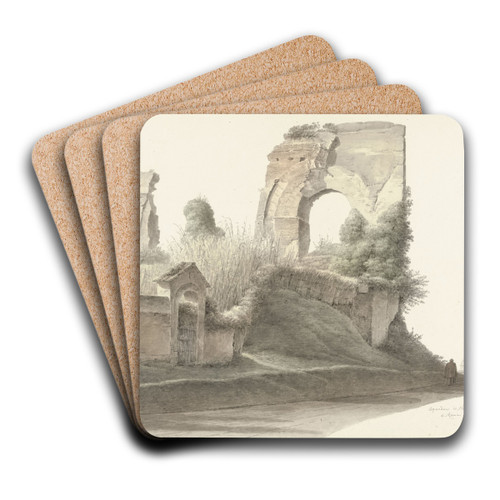 Neros Aqueduct in Rome by Josephus Augustus Knip Art Drink Coaster set