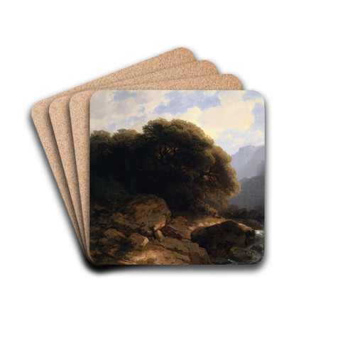 Memories of Sallanches by Alexandre Calame Drink Coasters - set of 4
