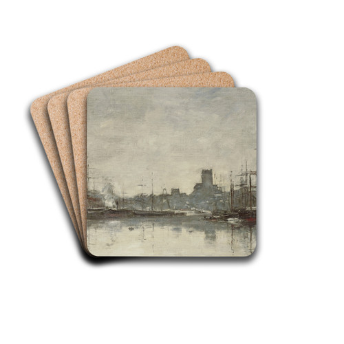 Fcamp, Le port by Eugne Boudin Drink Coasters - set of 4