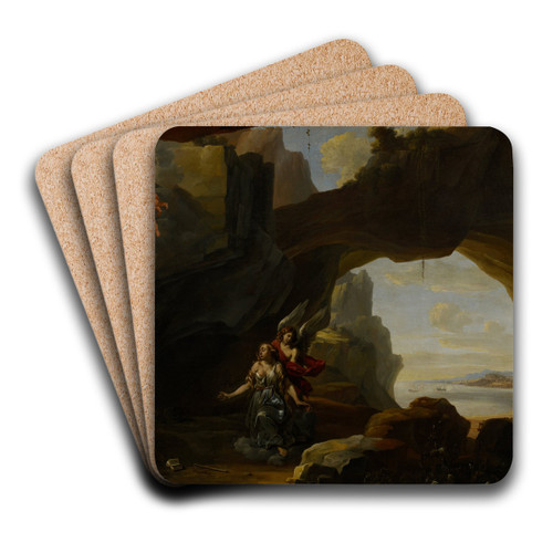 The Magdalen in a Cave by Johannes Lingelbach Art Drink Coaster set