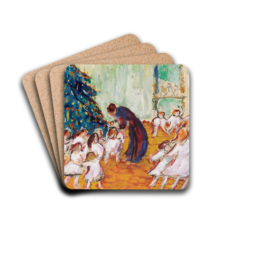 Weihnachtsbaum by Marianne von Werefkin Drink Coasters - set of 4 Weihnachtsbaum by Marianne von Werefkin Drink Coasters - set of 4