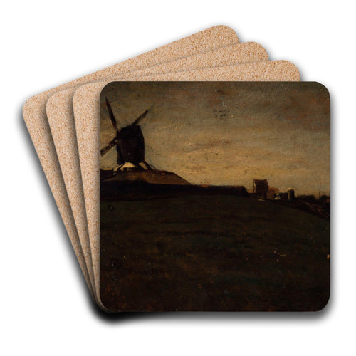 Vue de Montmartre by Eugne Lavieill Art Drink Coaster set
