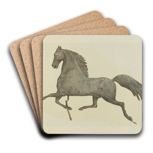 Horse Weather Vane by American 20th Century Art Drink Coaster set