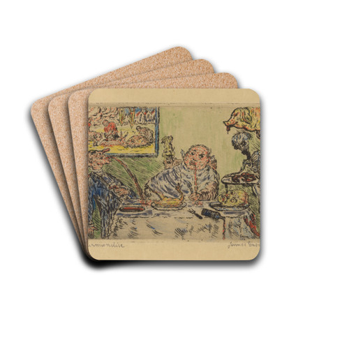 De gulzigheid by James Ensor Drink Coasters - set of 4