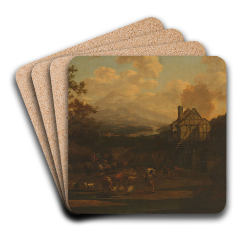 Plundering by Abraham Jansz. Begeyn Art Drink Coaster set Plundering by Abraham Jansz. Begeyn Art Drink Coaster set