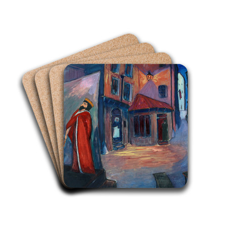 Into the night by Marianne von Werefkin Drink Coasters - set of 4 Into the night by Marianne von Werefkin Drink Coasters - set of 4