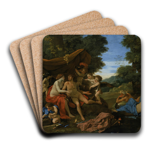 Mars and Venus by Nicolas Poussin Art Drink Coaster set