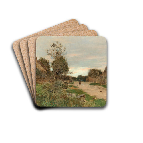 Dorflandschaft by Eugen Jettel Drink Coasters - set of 4