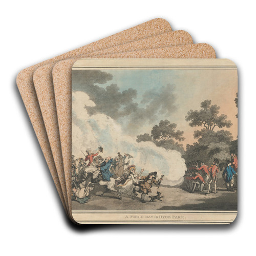 A field day in Hyde Park by Thomas Rowlandson Art Drink Coaster set