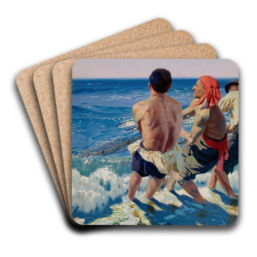Neapolitan Fishermen by Feliks Wygrzywalski Art Drink Coaster set