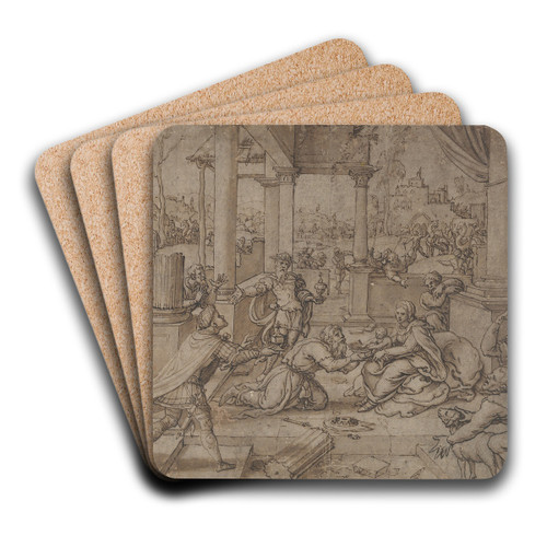 The Adoration of the Magi by Circle Of Bernard Van Orley Art Drink Coaster set