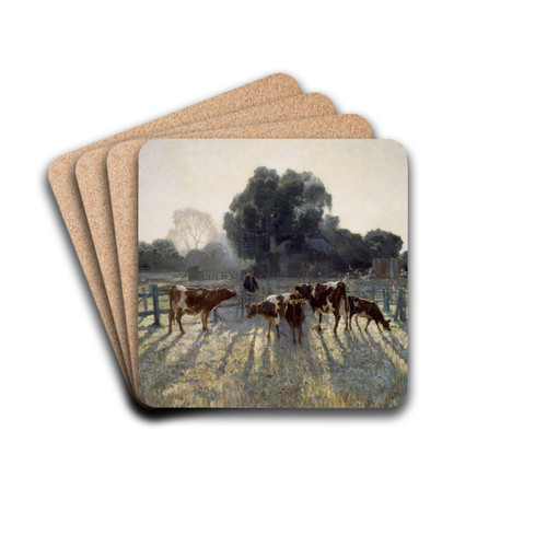 Spring frost by Elioth Gruner Drink Coasters - set of 4