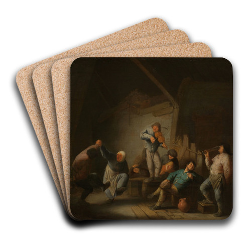 Dancing Couple by Adriaen van Ostade Art Drink Coaster set