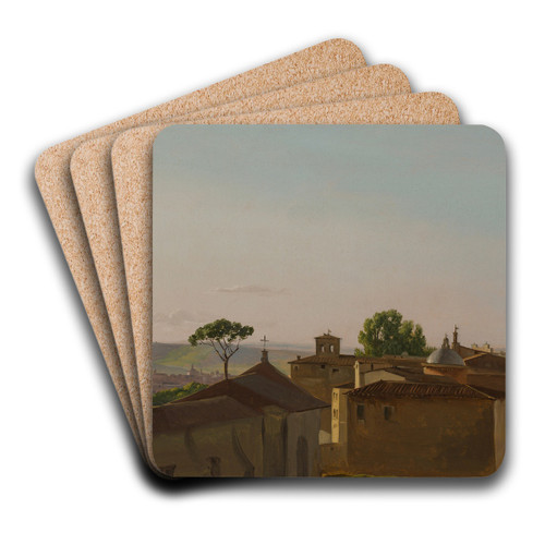 View on the Quirinal Hill, Rome by Simon Denis Art Drink Coaster set View on the Quirinal Hill, Rome by Simon Denis Art Drink Coaster set