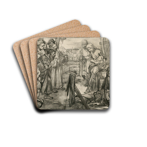 The adoration of the kings by Johannes Josephus Aarts Drink Coasters - set of 4 The adoration of the kings by Johannes Josephus Aarts Drink Coasters - set of 4