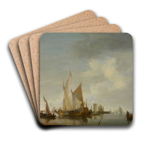 The Admiral by Jan van de Cappelle Art Drink Coaster set