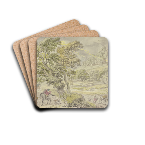Landscape with thunderstorms by Dirk Maas Drink Coasters - set of 4