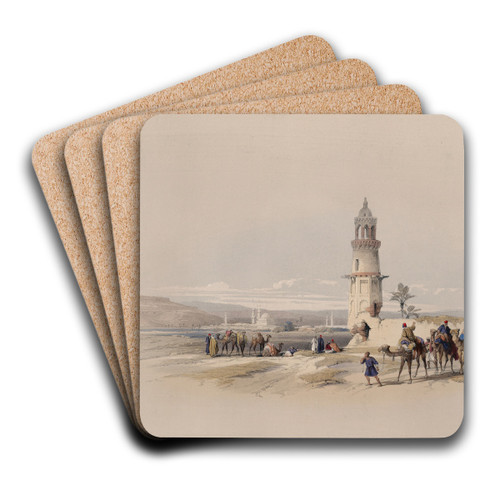 Siout [Asyt]. Upper Egypt. by David Roberts Art Drink Coaster set
