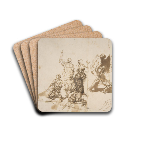 The Raising of Lazarus by Salvator Rosa Drink Coasters - set of 4