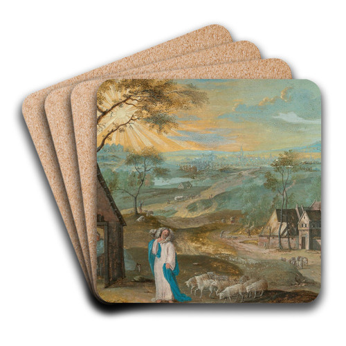 Christ as the Good Shepherd by Hans Bol Art Drink Coaster set