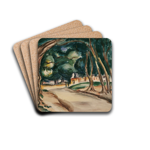 Allee by Emile Othon Friesz Drink Coasters - set of 4 Allee by Emile Othon Friesz Drink Coasters - set of 4