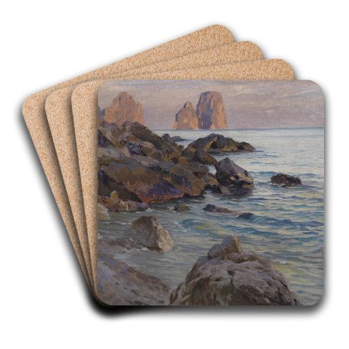 Farglioni-Felsen bei Capri by Paul Von Spaun Art Drink Coaster set