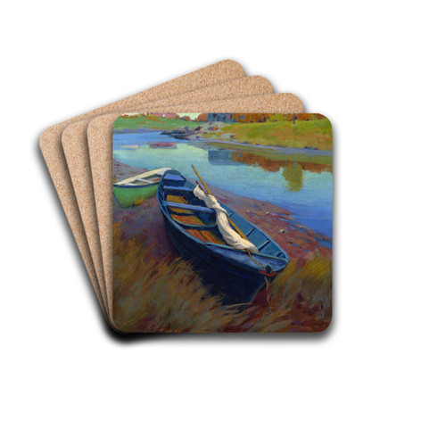 Boats at Rest by Arthur Wesley Dow Drink Coasters - set of 4