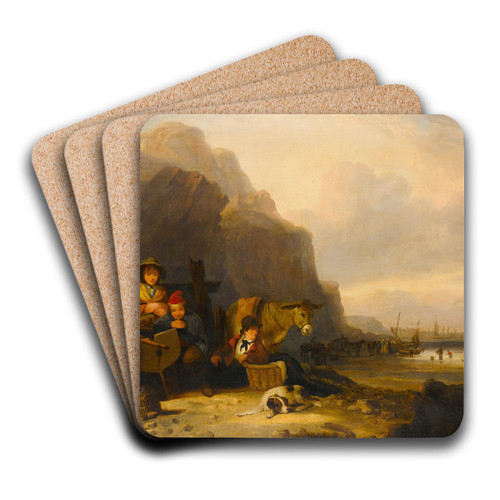 Waiting for the ferry by William Shayer Art Drink Coaster set