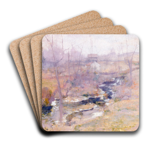 End of Winter by John Henry Twachtman Art Drink Coaster set