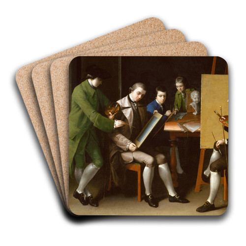 The American School by Matthew Pratt Art Drink Coaster set