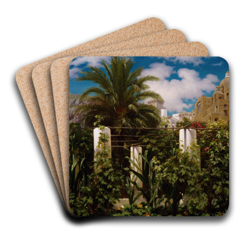 Garden of an Inn, Capri by Frederic Leighton Art Drink Coaster set