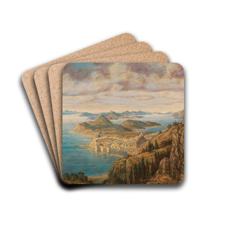 View of Dubrovnik by Michael Zeno Diemer Drink Coasters - set of 4 View of Dubrovnik by Michael Zeno Diemer Drink Coasters - set of 4