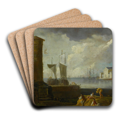 A Capriccio View Of San Giorgio Maggiore, Venice by Marco Ricci Art Drink Coaster set