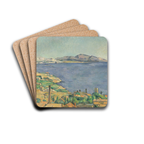 The Gulf of Marseilles Seen from L'Estaque by Paul Czanne Drink Coasters - set of 4