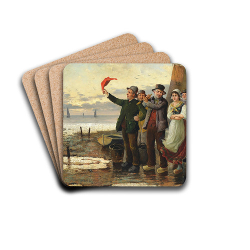 Waiting for the catch by Konstantin Stoitzner Drink Coasters - set of 4