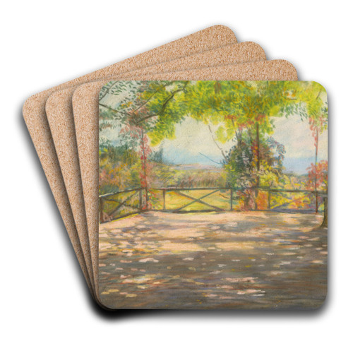 Motif in Park by Ladislav Mednynszky Art Drink Coaster set