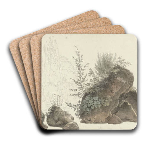 Overgrown Rocks by Josephus Augustus Knip Art Drink Coaster set Overgrown Rocks by Josephus Augustus Knip Art Drink Coaster set