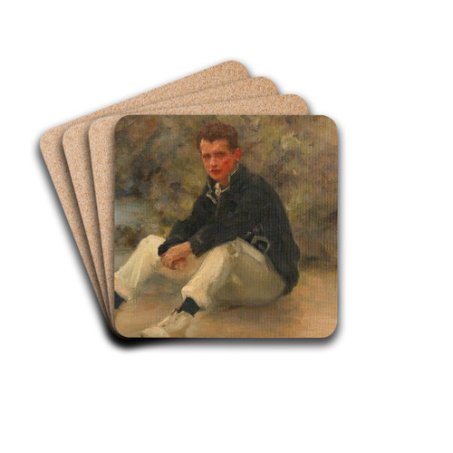 A Young Sailor by Henry Scott Tuke Drink Coasters - set of 4