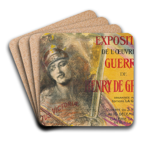 Exposition de l'oeuvre de guerre de Henry de Groux by Henri de Groux Art Drink Coaster set Exposition de l'oeuvre de guerre de Henry de Groux by Henri de Groux Art Drink Coaster set