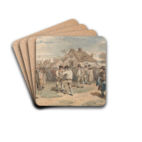 Wrestling by Charles Turner Drink Coasters - set of 4