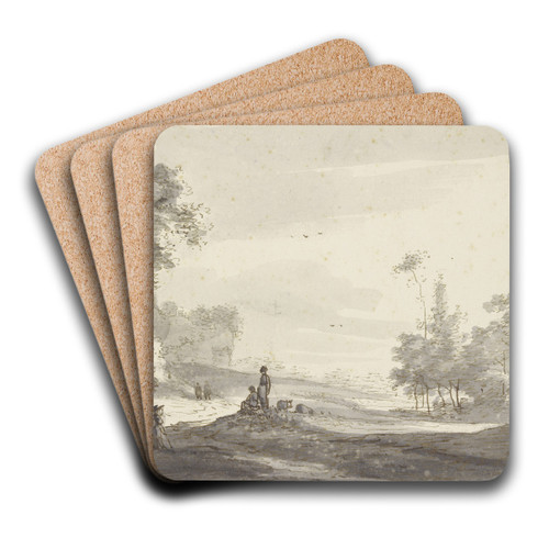 Waldwiese, links einige Hirten by Roelant Roghman Art Drink Coaster set