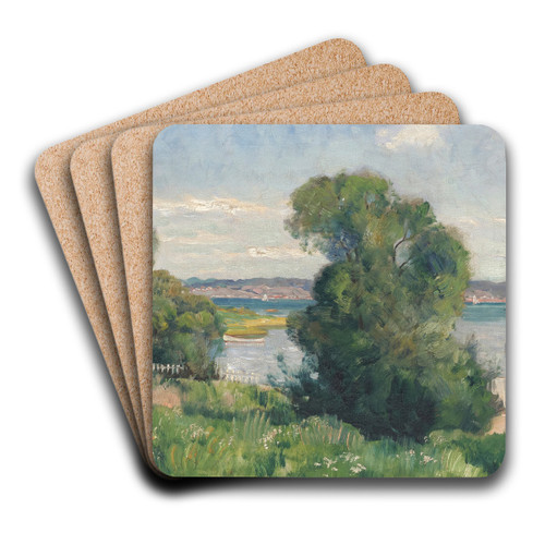 A summer's day in Norway by Thorolf Holmboe Art Drink Coaster set A summer's day in Norway by Thorolf Holmboe Art Drink Coaster set