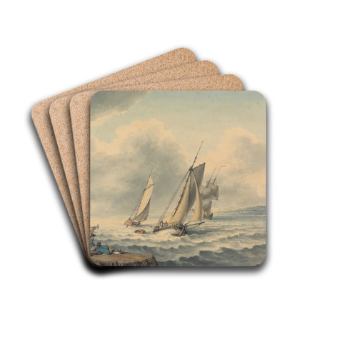 A Seascape by Samuel Howitt Drink Coasters - set of 4